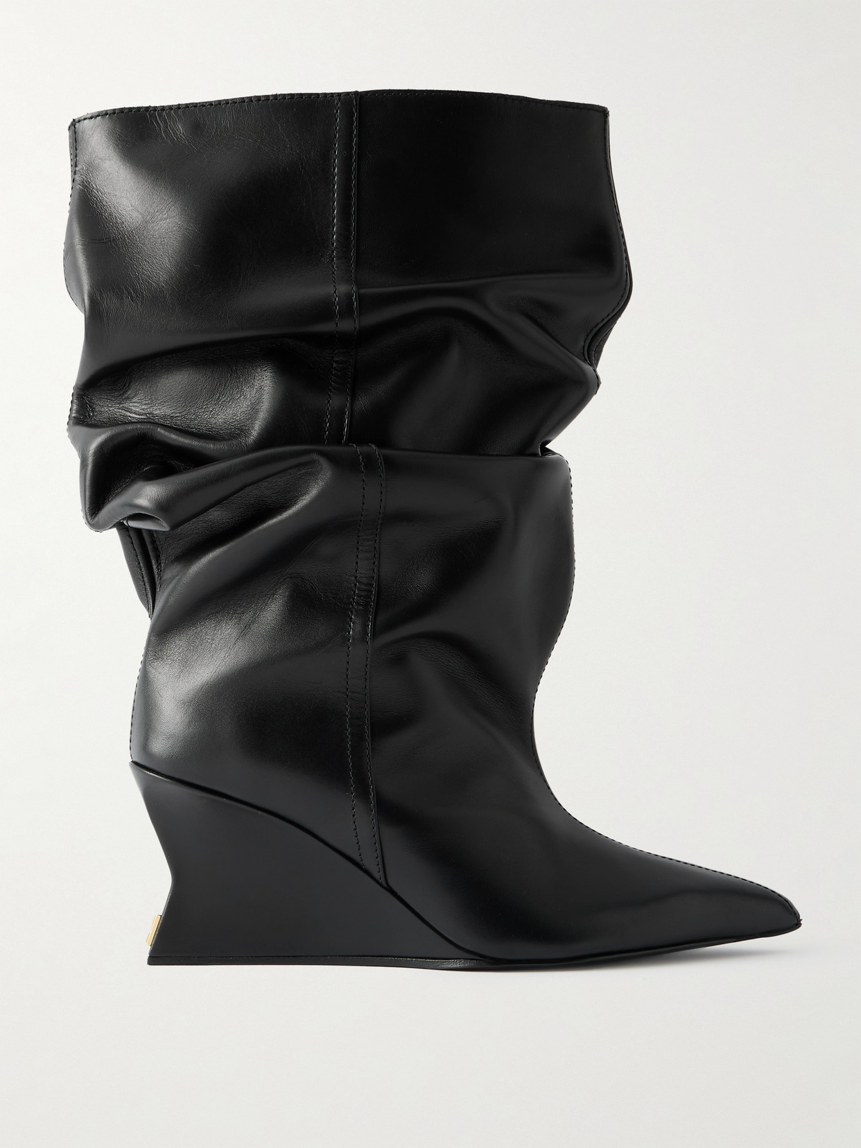 Balmain Leather Ankle Boots In Black