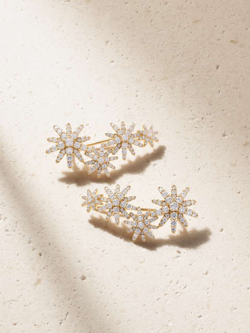David Yurman Starburst 18-karat Gold Diamond Earrings