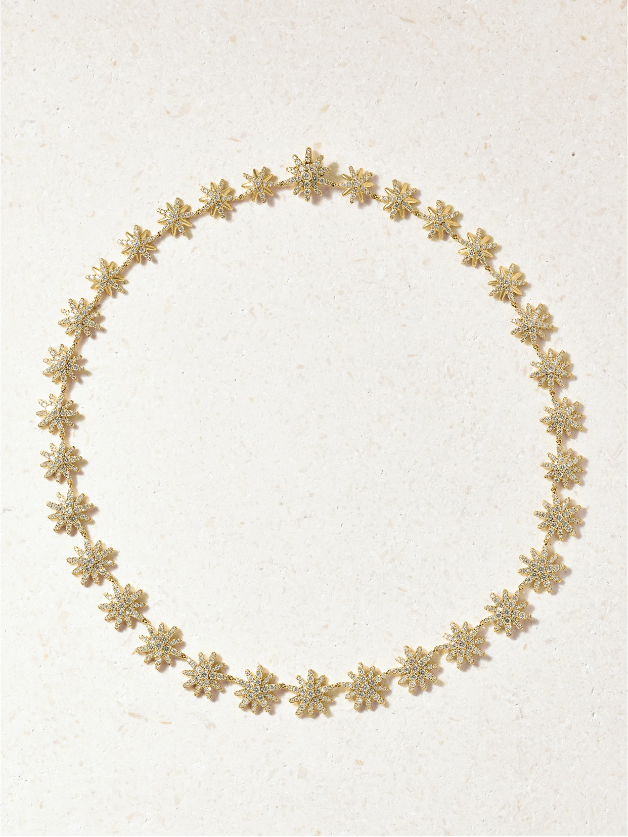 David Yurman Startburst 18-karat Gold Diamond Tennis Necklace