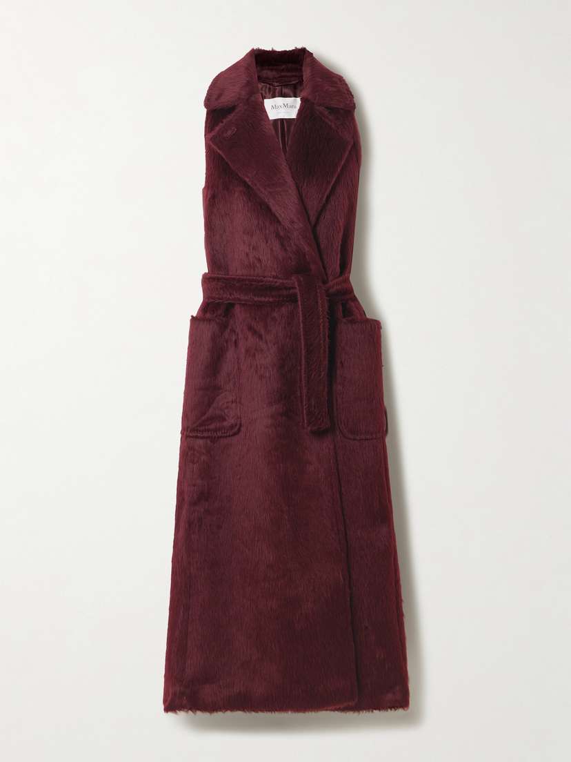 Max Mara — Belted alpaca and wool-blend coat