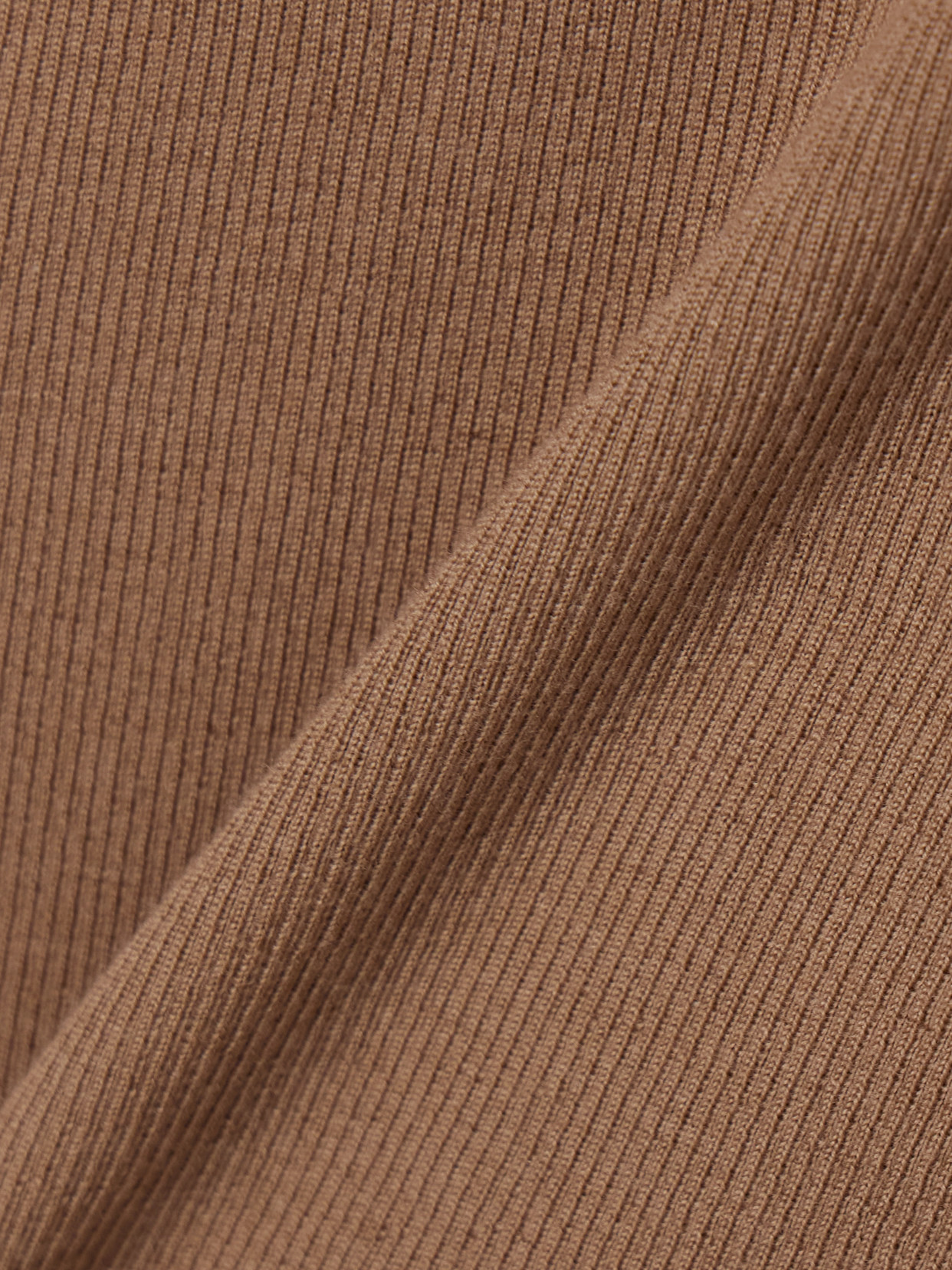 Max Mara Ribbed Wool Turtleneck Sweater In Brown
