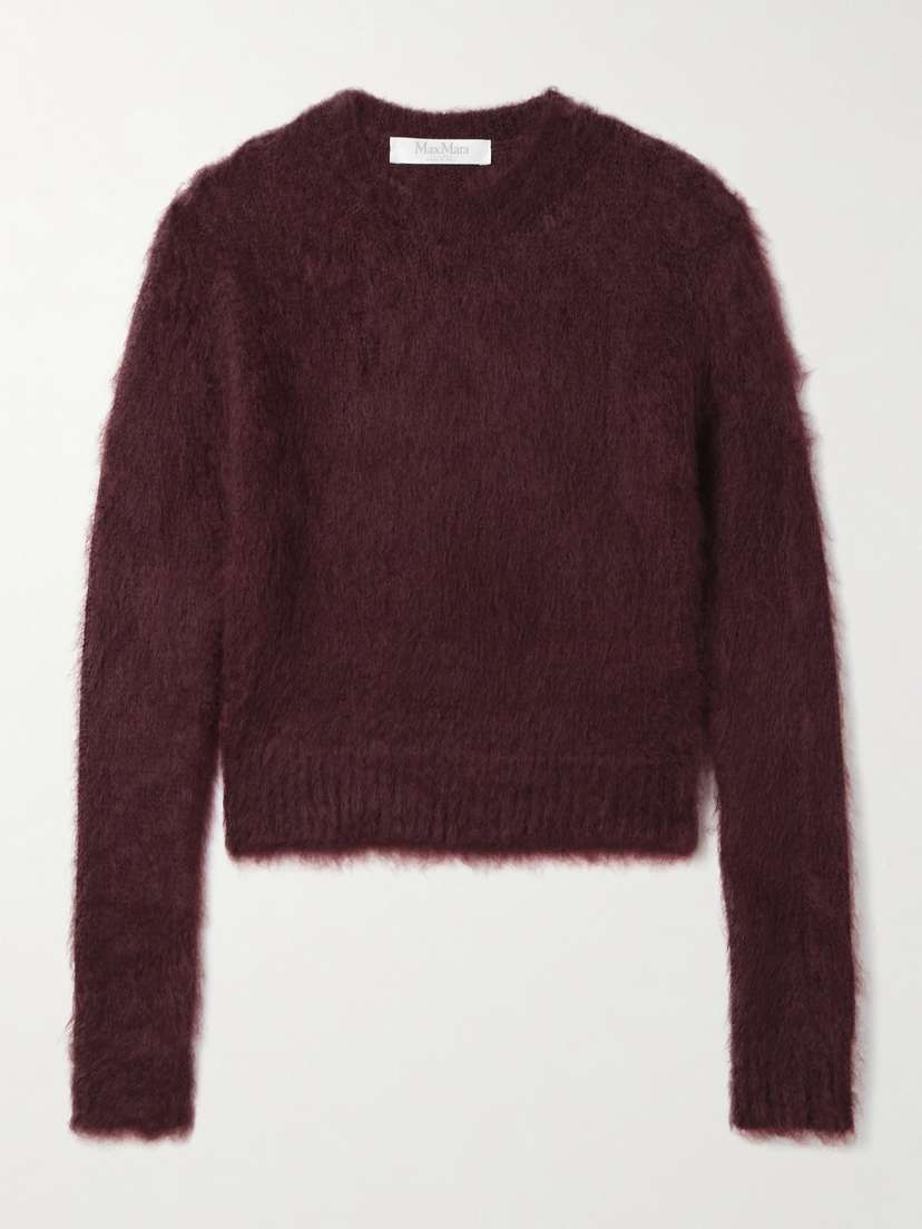 Max Mara Cropped Mohair-blend Sweater