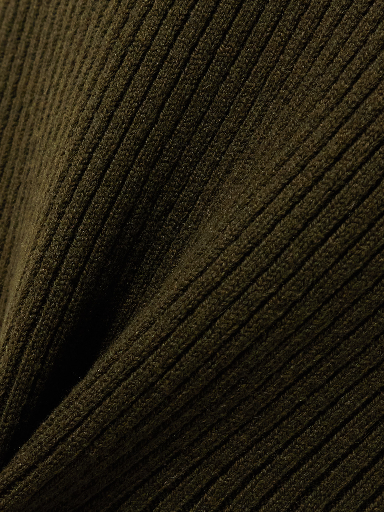 Max Mara Boris Ribbed Wool-blend Maxi Skirt In Green