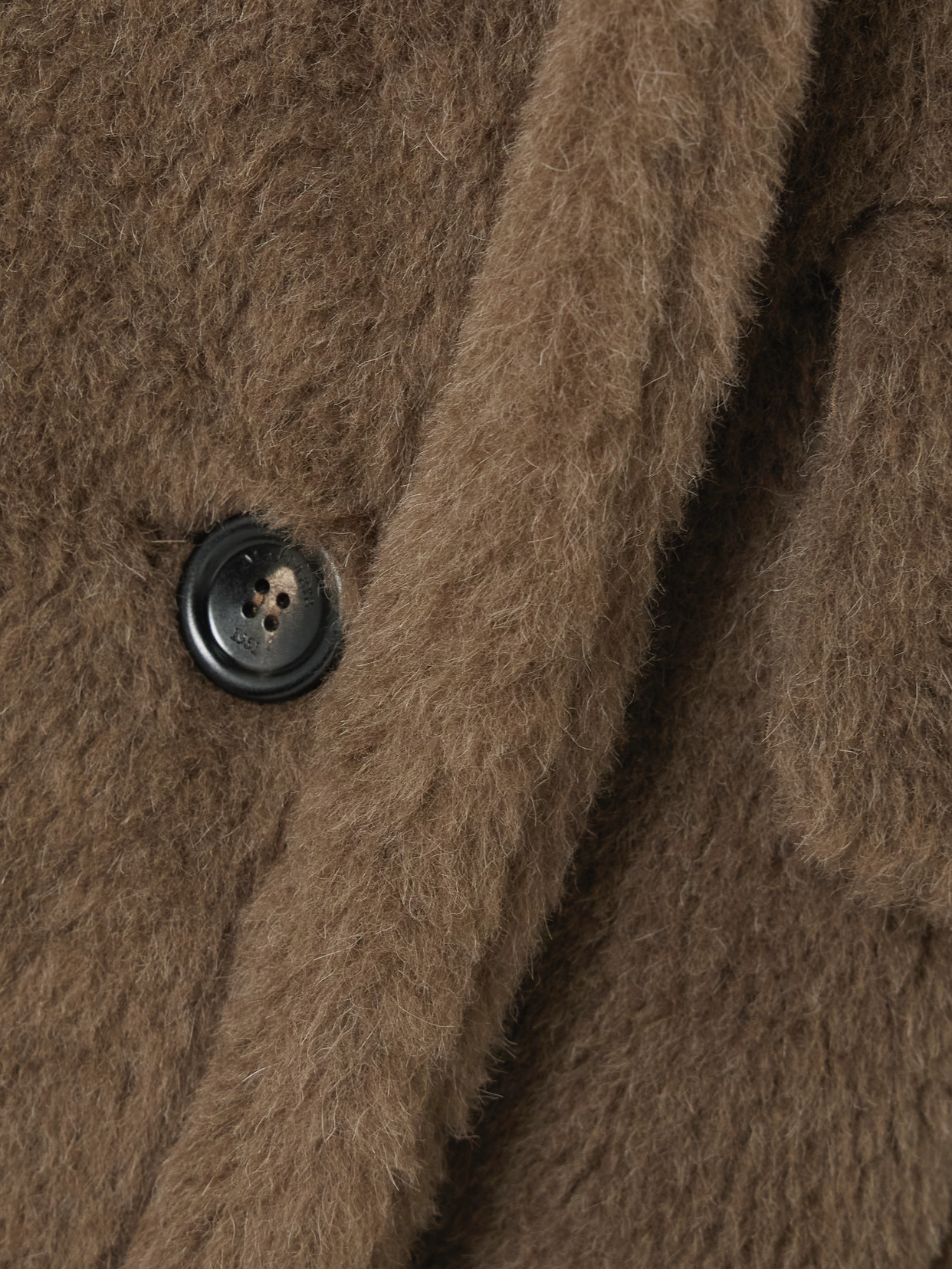 Max Mara Marrone Bronzo Alpaca Coat In Brown