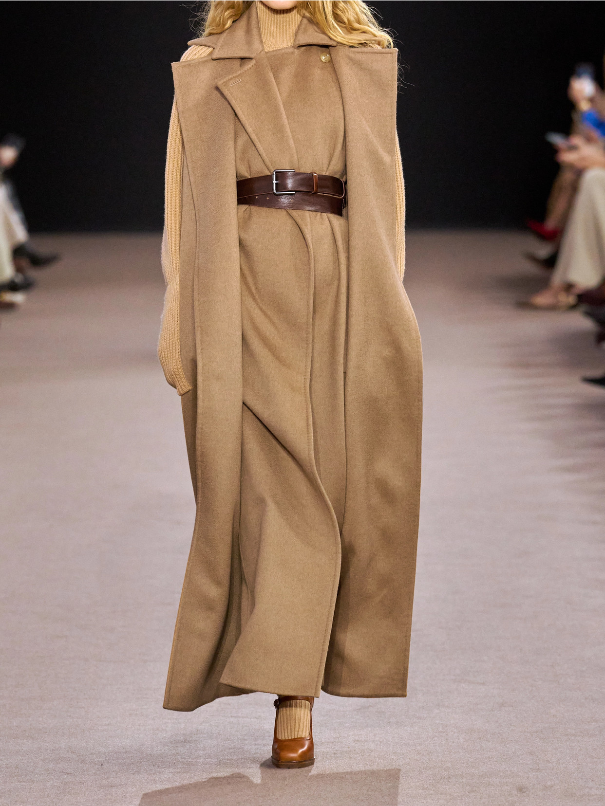Max Mara Berlina Belted Camel Hair Coat In Neutral