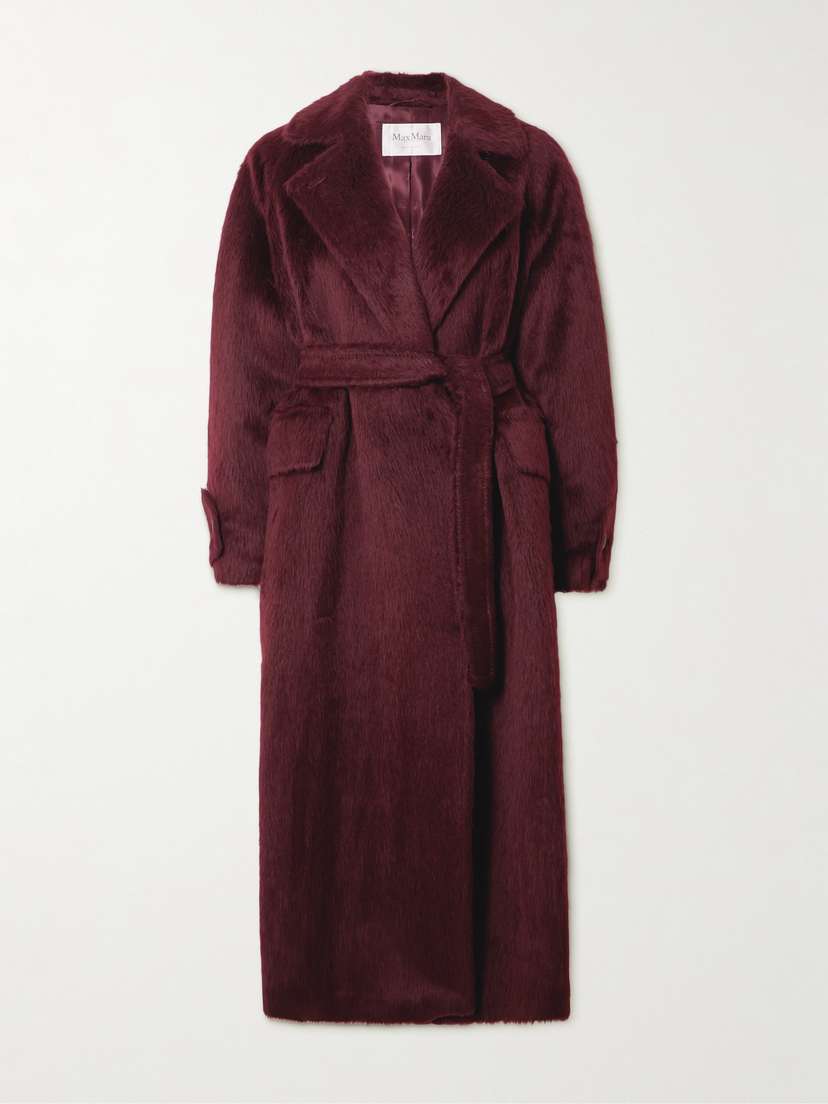 Max Mara Albata Belted Alpaca And Wool-blend Coat