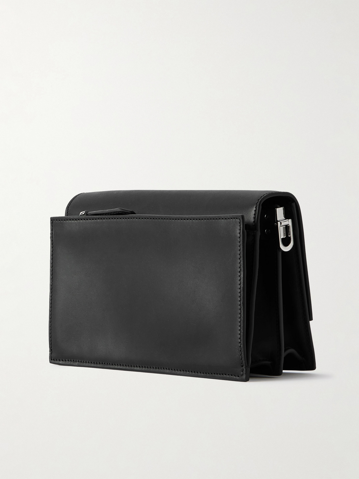 Max Mara Biancaroughs Leather Shoulder Bag In Black