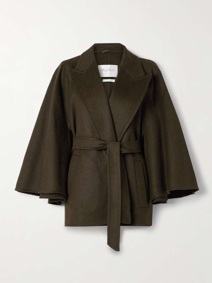 Max Mara Verna Belted Camel Hair Coat