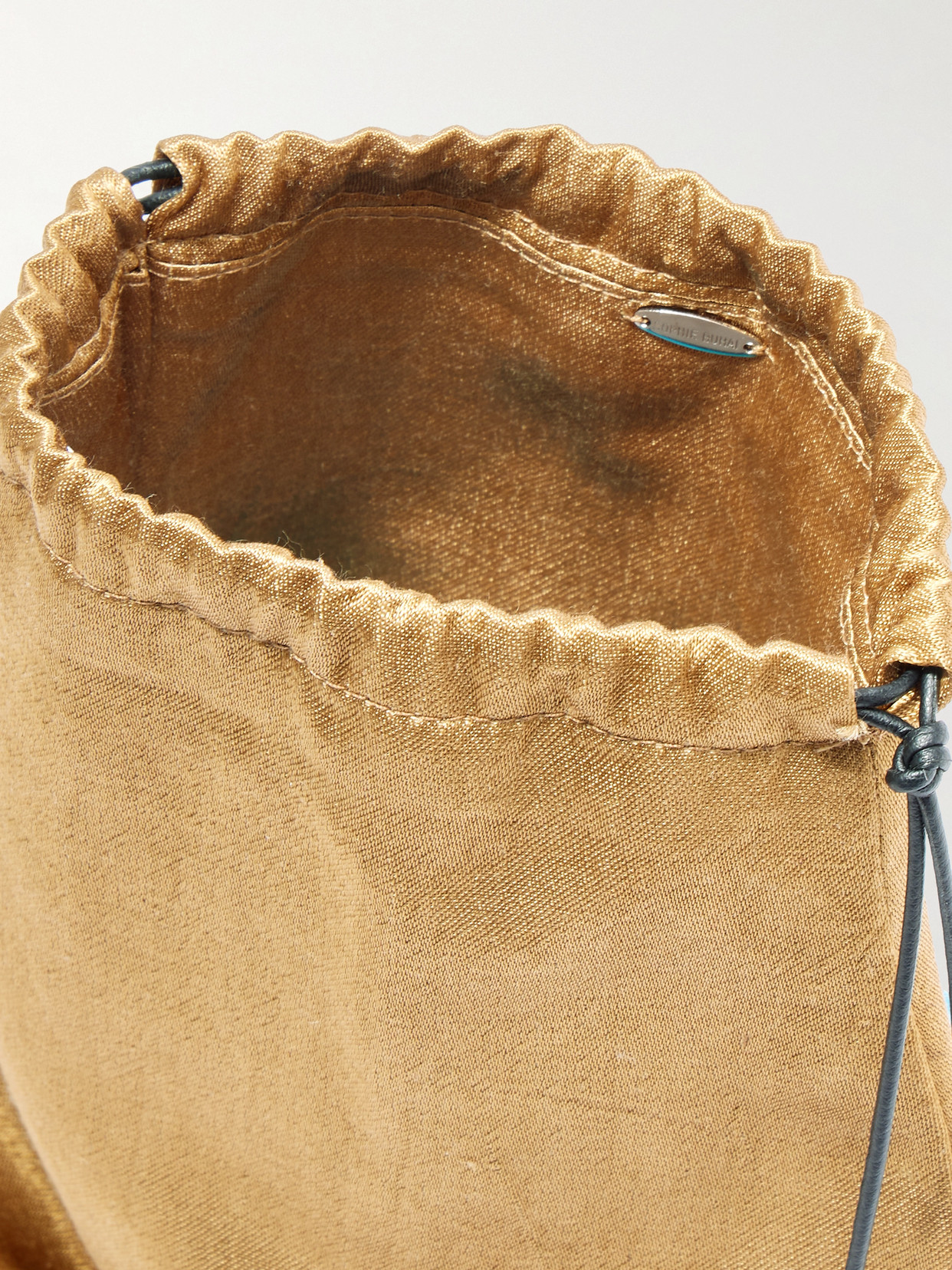 Sophie Buhai Teardrop Embellished Satin Drawstring Pouch In Silver