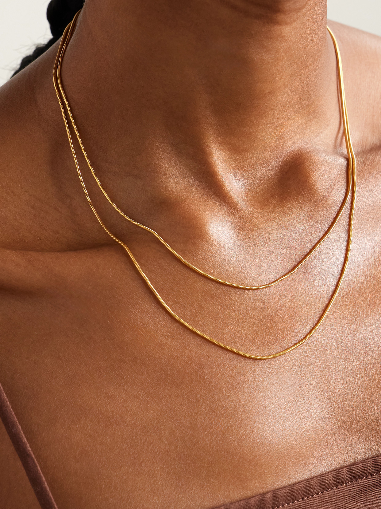 Sophie Buhai Diana Gold Vermeil Necklace In Brown