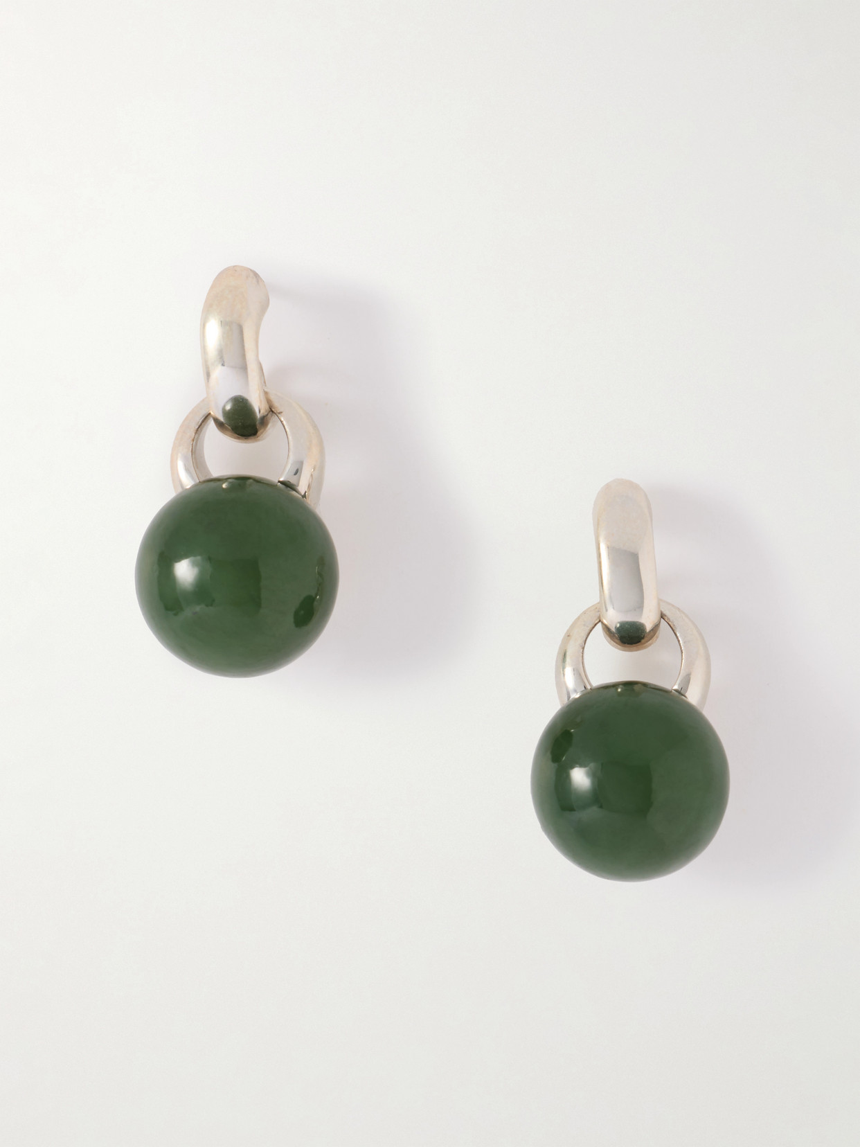 Sophie Buhai Everyday Silver And Jade Earrings In Green