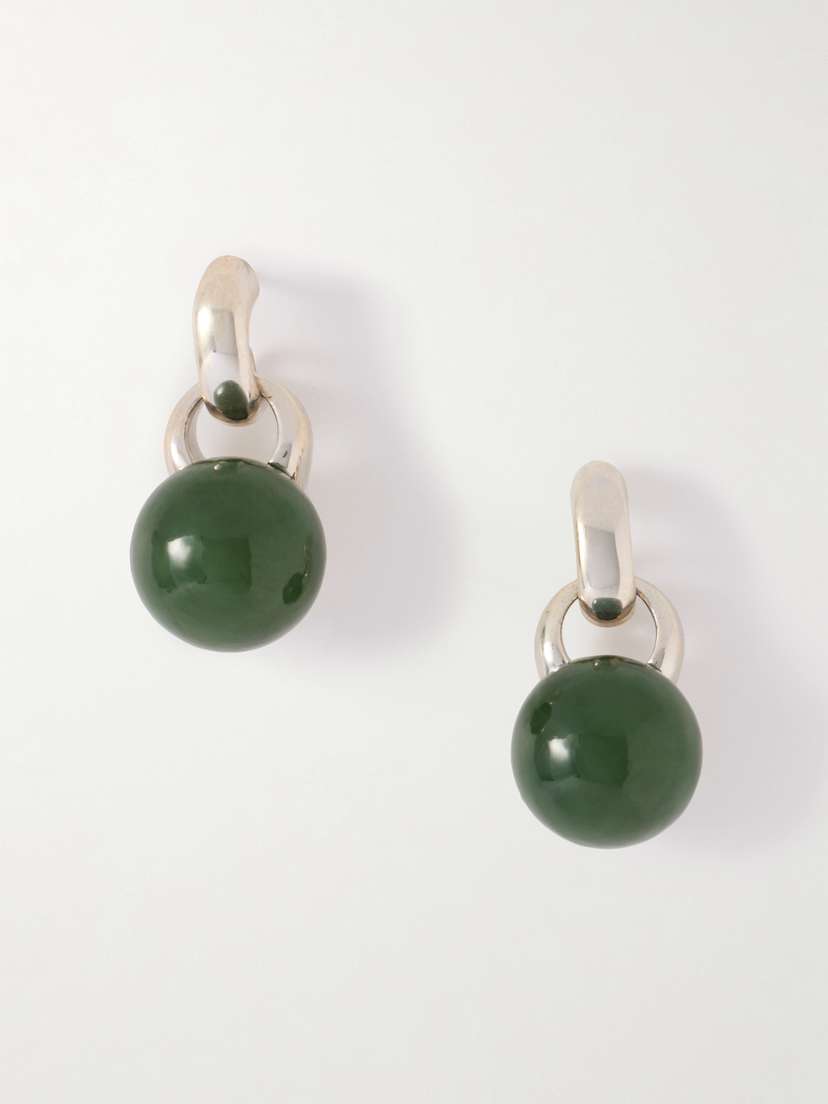 Sophie Buhai Everyday Silver And Jade Earrings