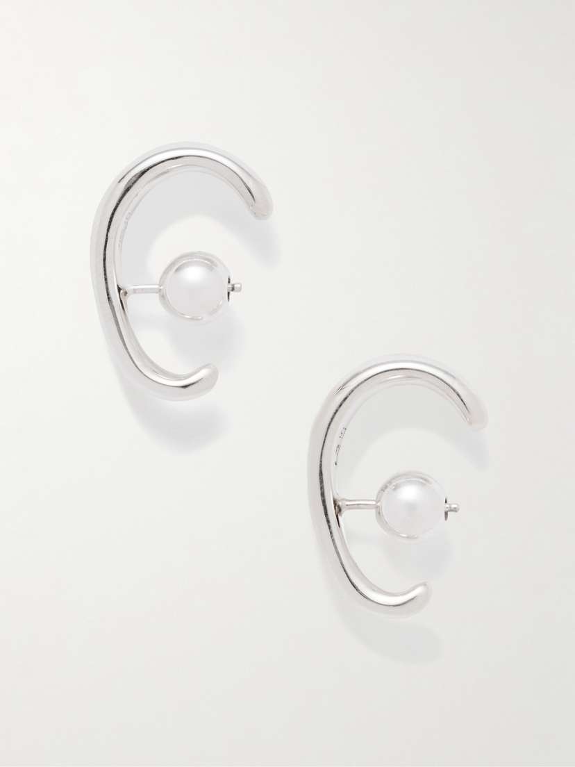 Sophie Buhai Petite Noodle Silver Hoop Earrings