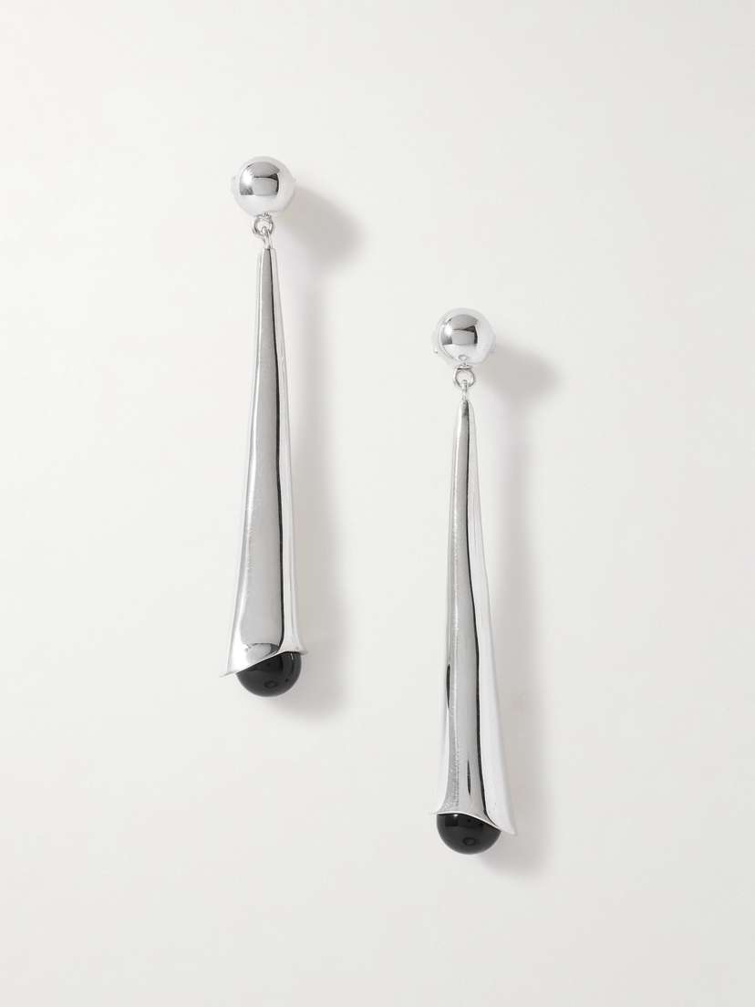 Sophie Buhai Lou Lou Silver Onyx Earrings