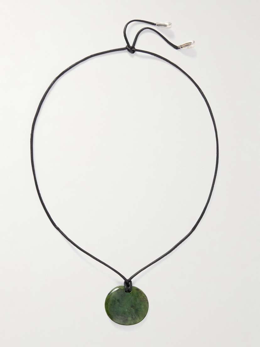 Sophie Buhai Small Full Moon Cord, Jade And Silver Necklace