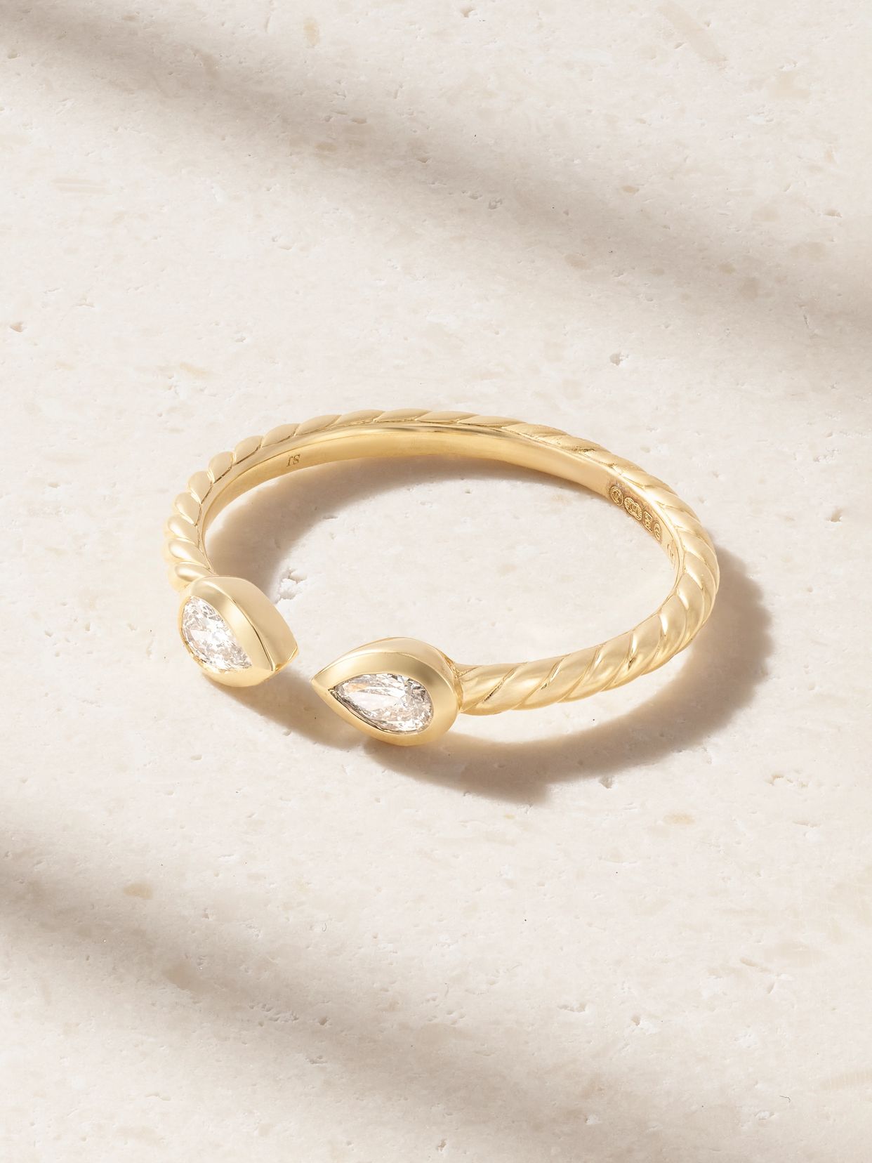 David Yurman Cable 18-karat gold diamond ring