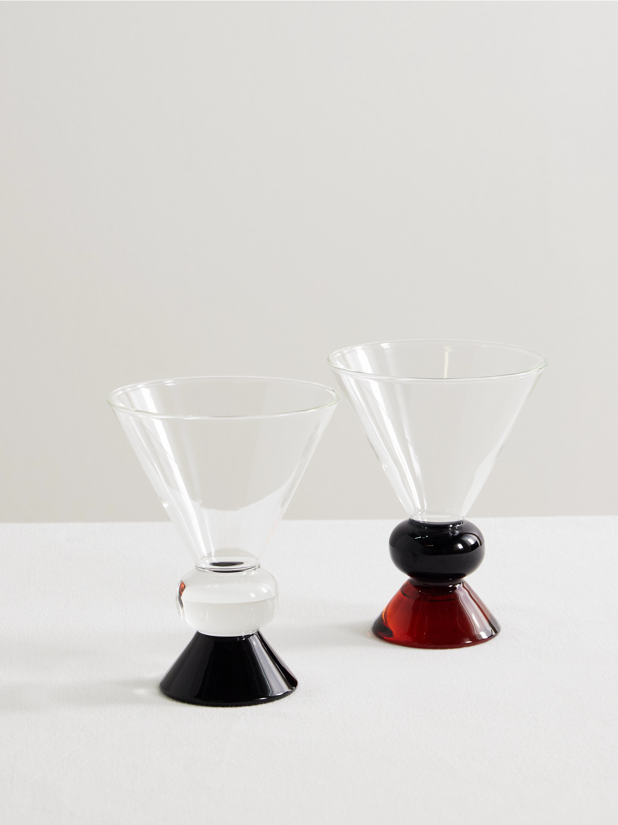 Sophie Lou Jacobsen + Ghia Totem Set Of Two Glasses In Multi
