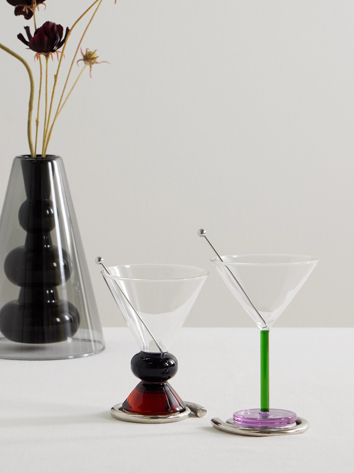 Sophie Lou Jacobsen + Ghia Totem Set Of Two Glasses In Multi