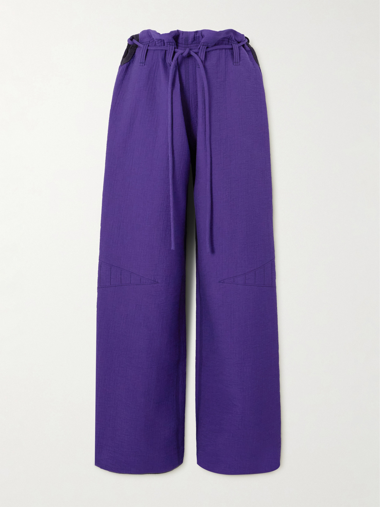 Tory Burch Cotton-blend Pants In Purple