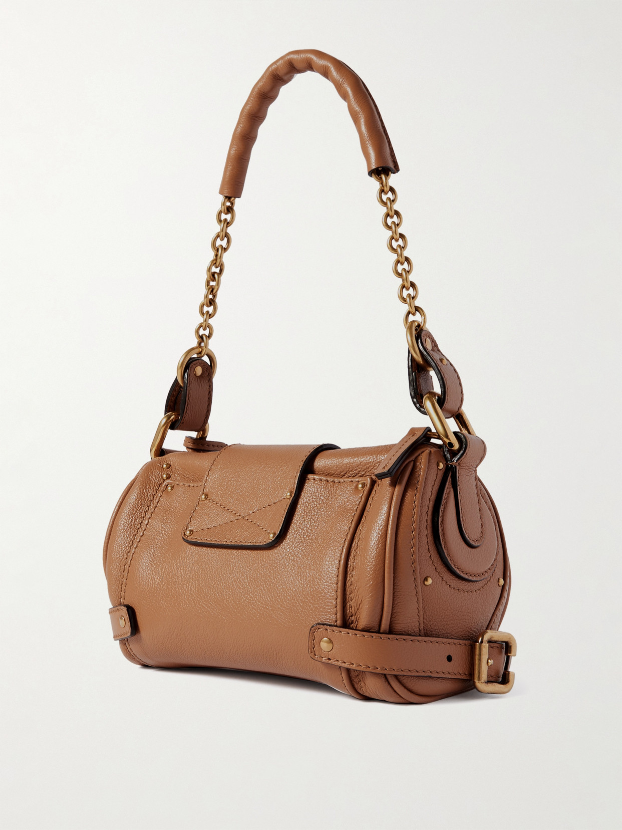 Chloé Chloe Women Biscuit Leather Small Paddington Shoulder Bag In Brown