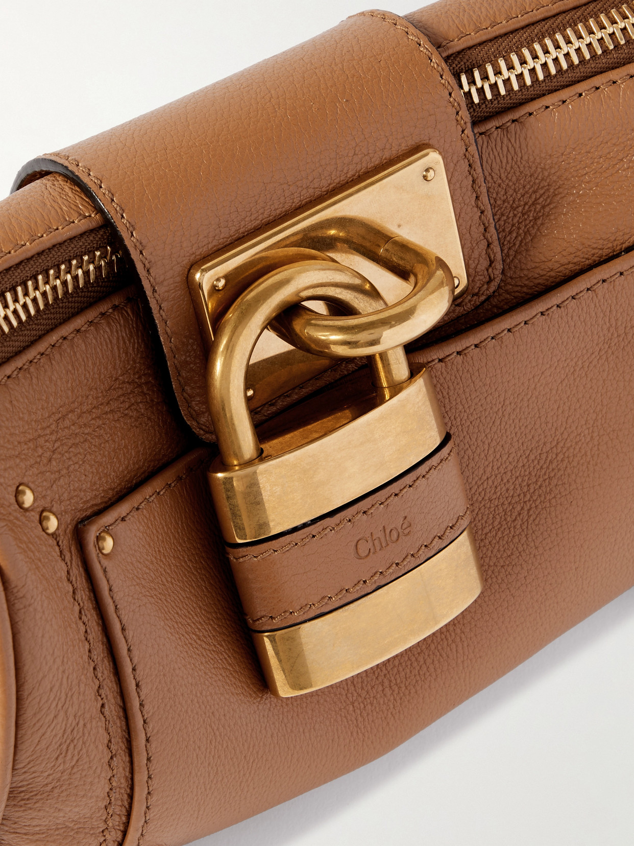 Chloé Chloe Women Biscuit Leather Small Paddington Shoulder Bag In Brown