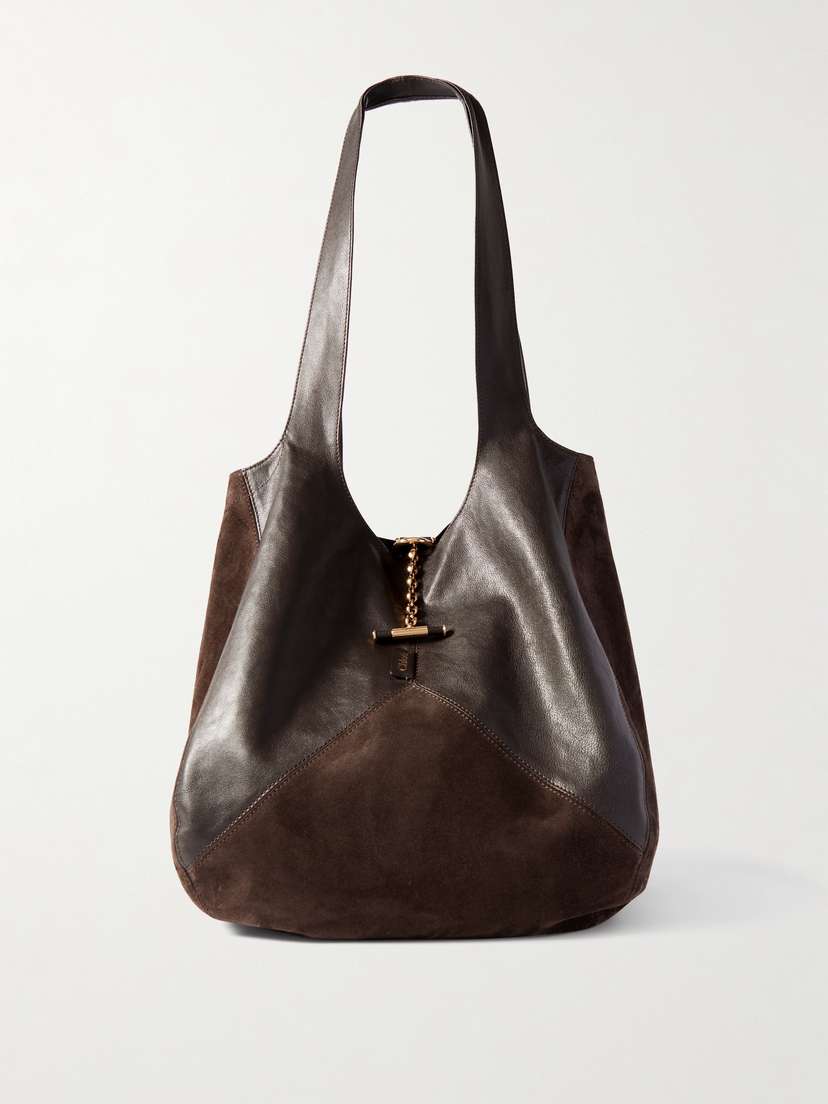 Chloé Balloon Leather And Suede Tote