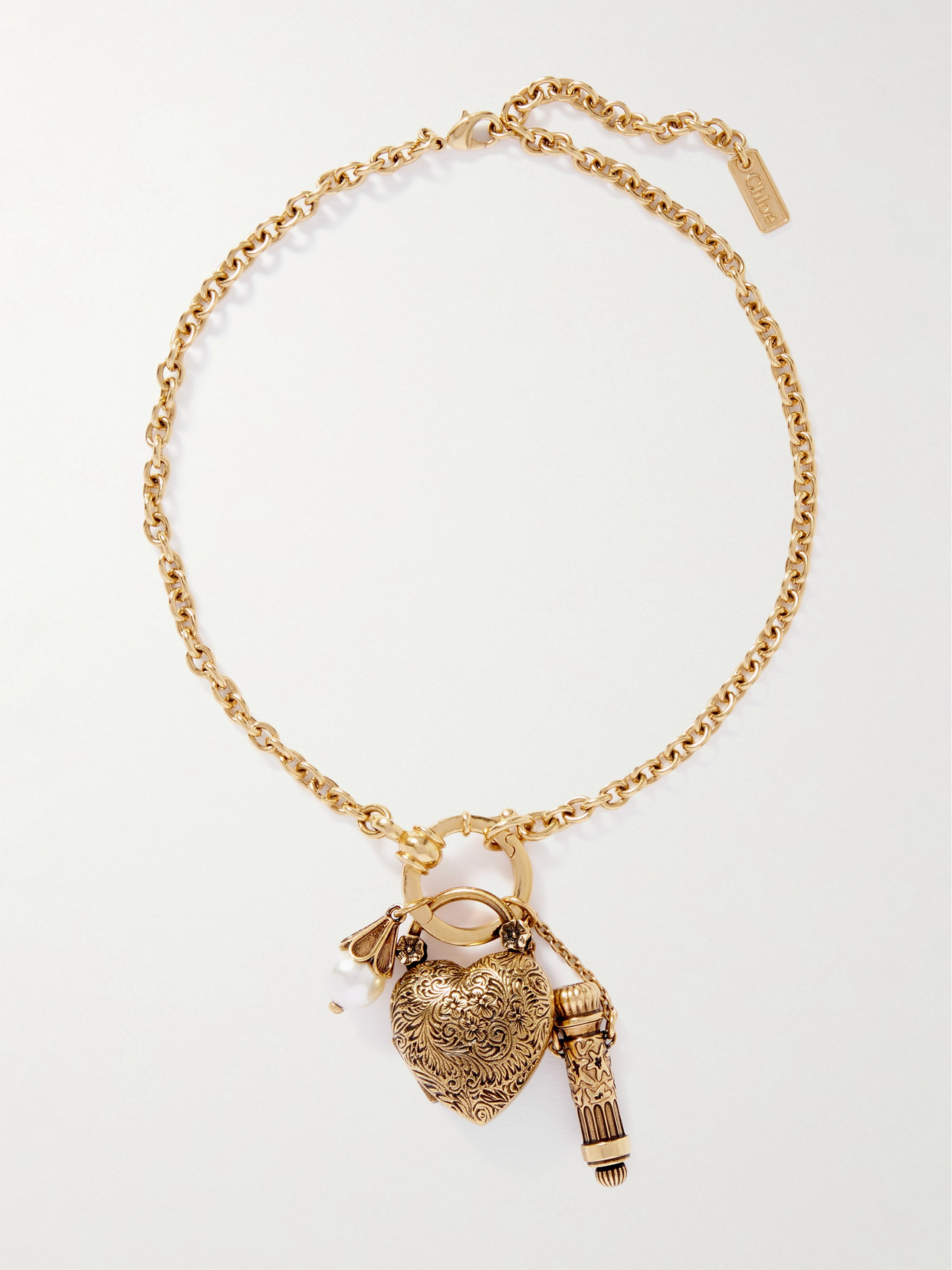 Chloé Gold-tone Faux Pearl Necklace