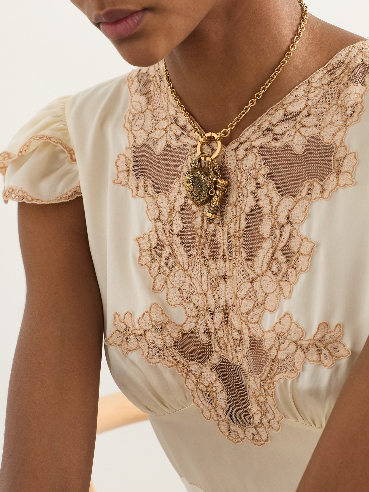 Chloé Gold-tone Faux Pearl Necklace