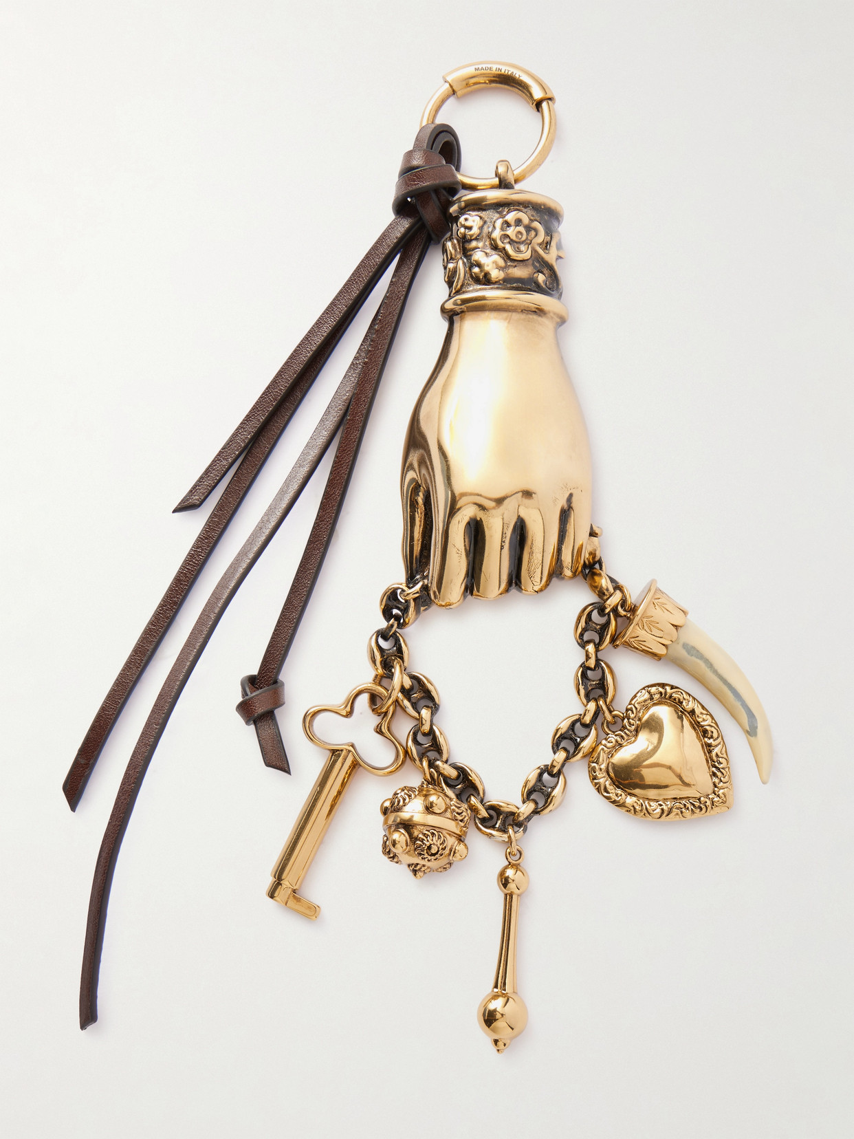 Chloé Laiton Gold-tone And Leather Bag Charm In Gold