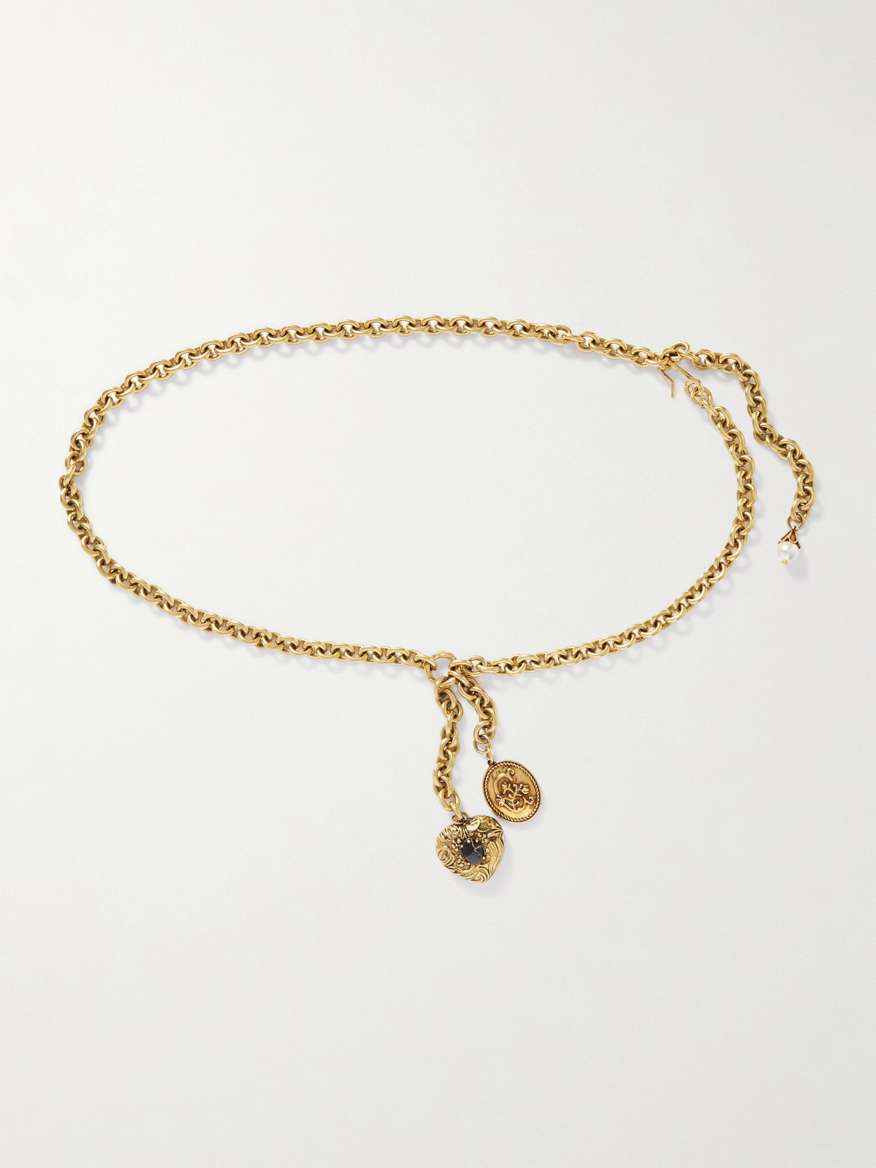 Chloé Embellished Gold-tone Chain Belt In Gold