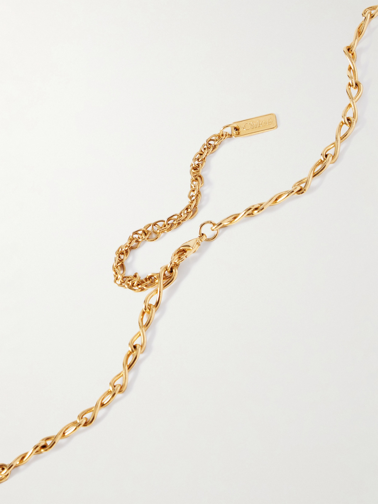Chloé Victorian Bottle Pendant Necklace In Gold
