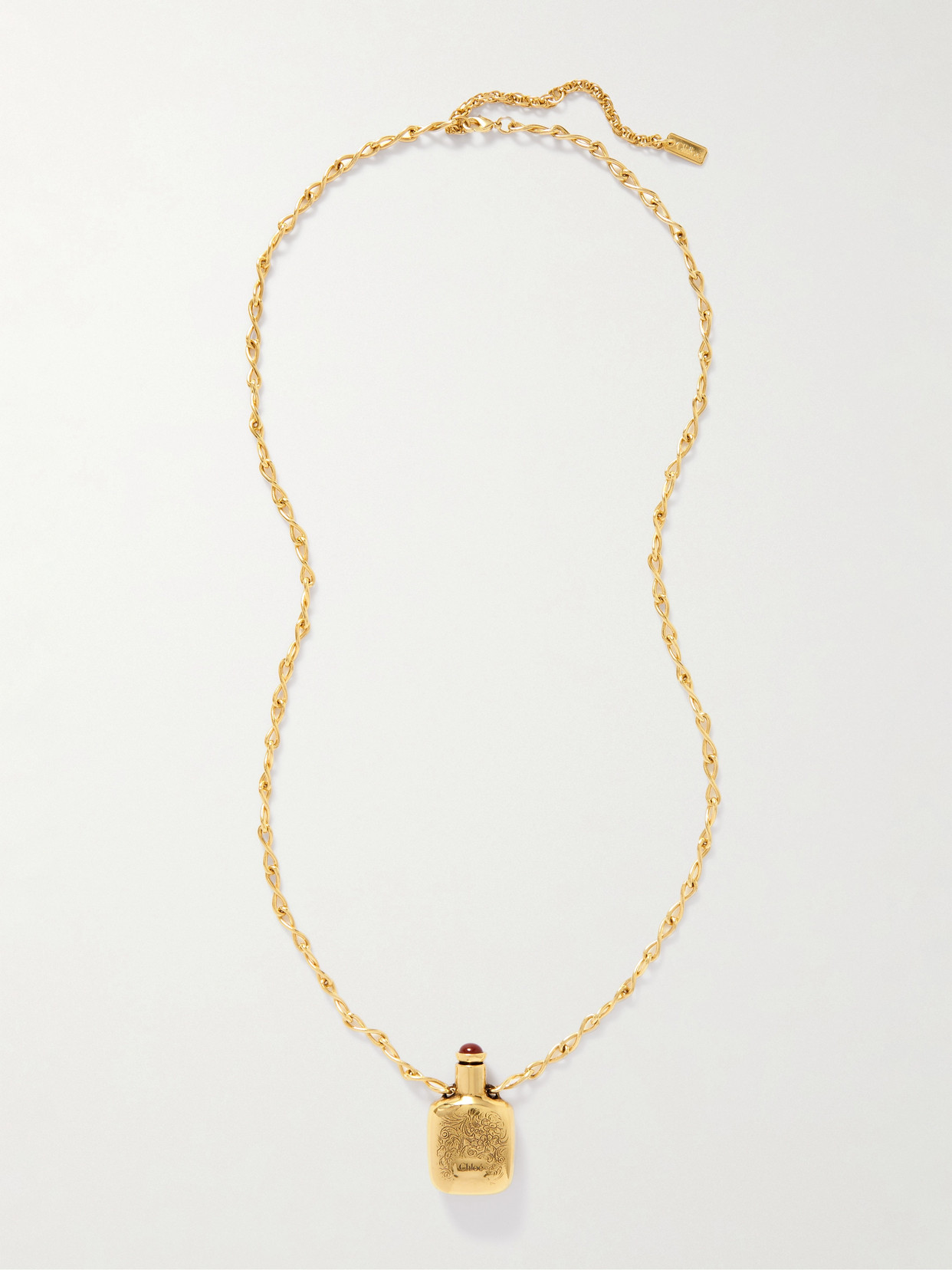 Chloé Victorian Bottle Pendant Necklace In Gold