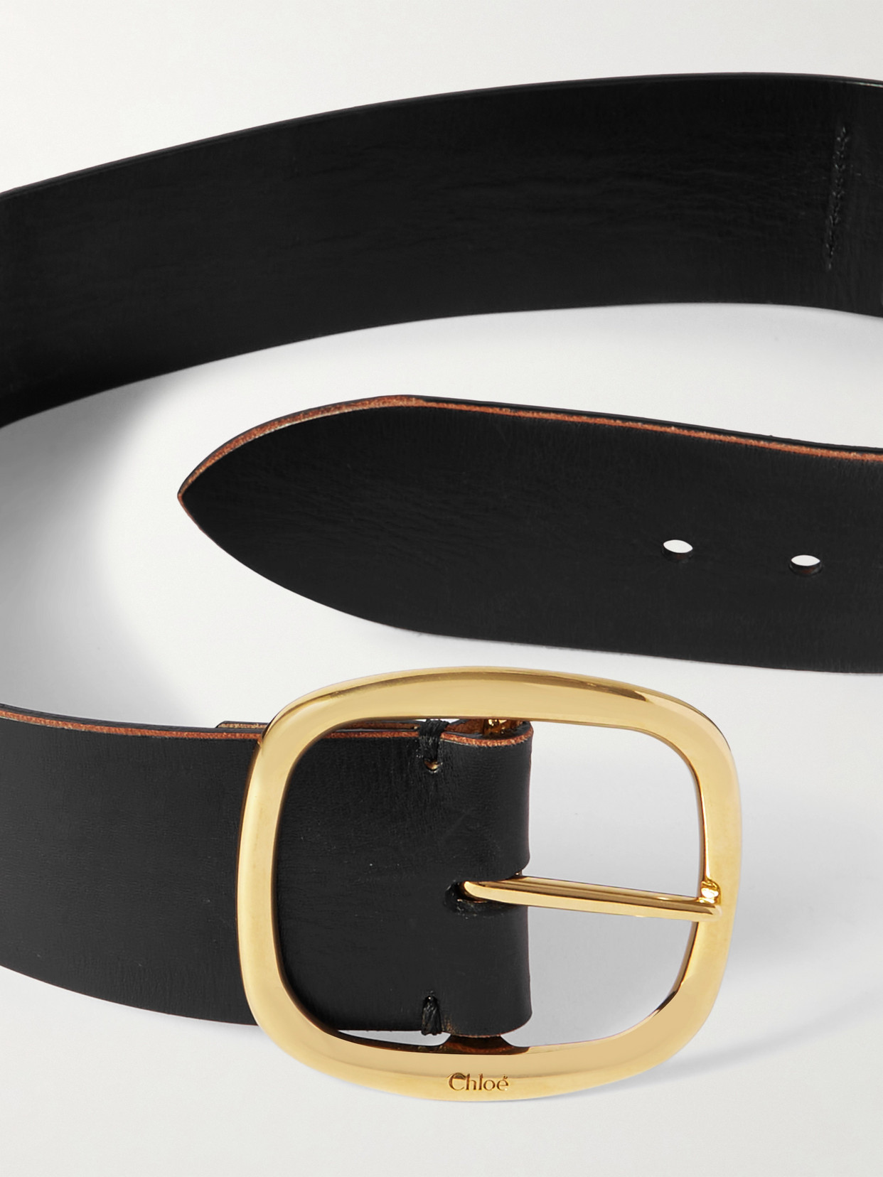 Chloé Leather Belt In Black