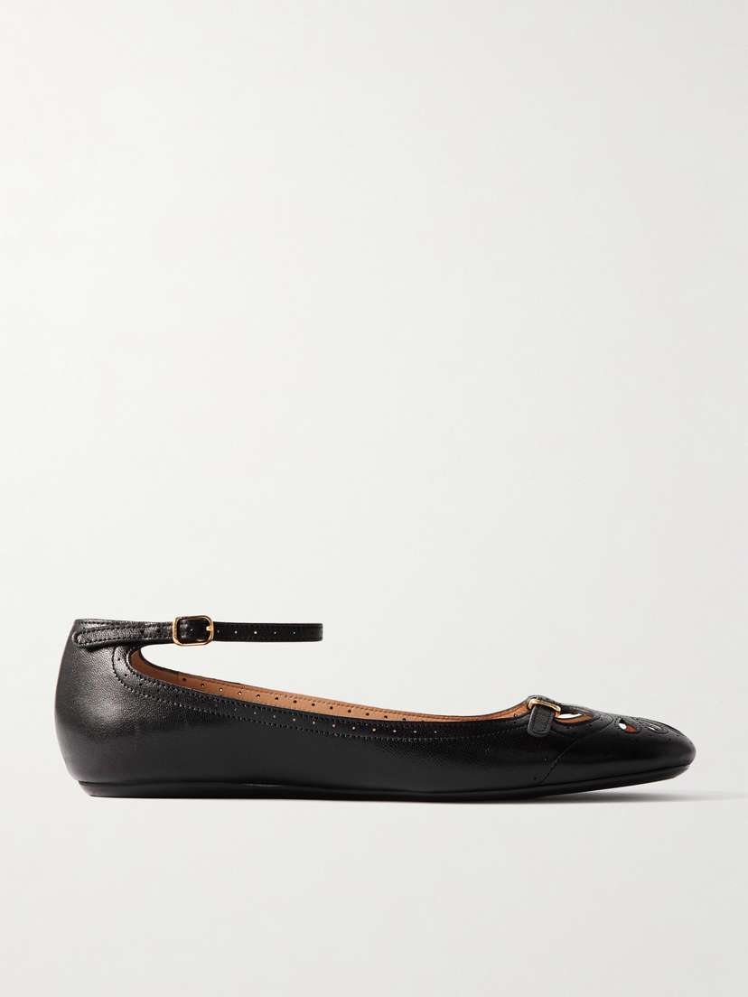 Chloé Misty Laser-cut Leather Ballet Flats