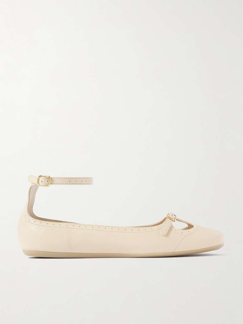 Chloé Misty Laser-cut Leather Ballet Flats