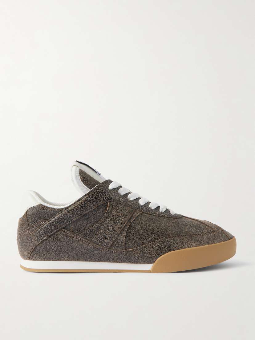 Chloé Kick Crinkled-leather Sneakers