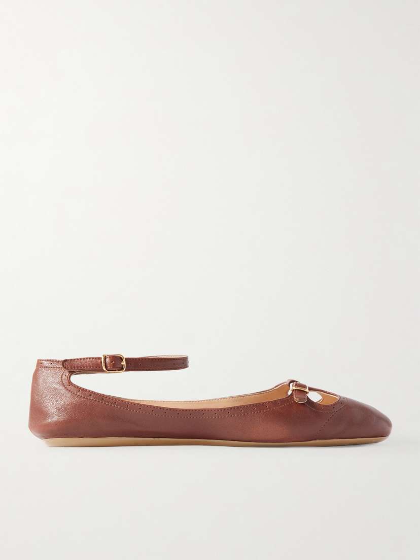 Chloé Misty Laser-cut Leather Ballet Flats
