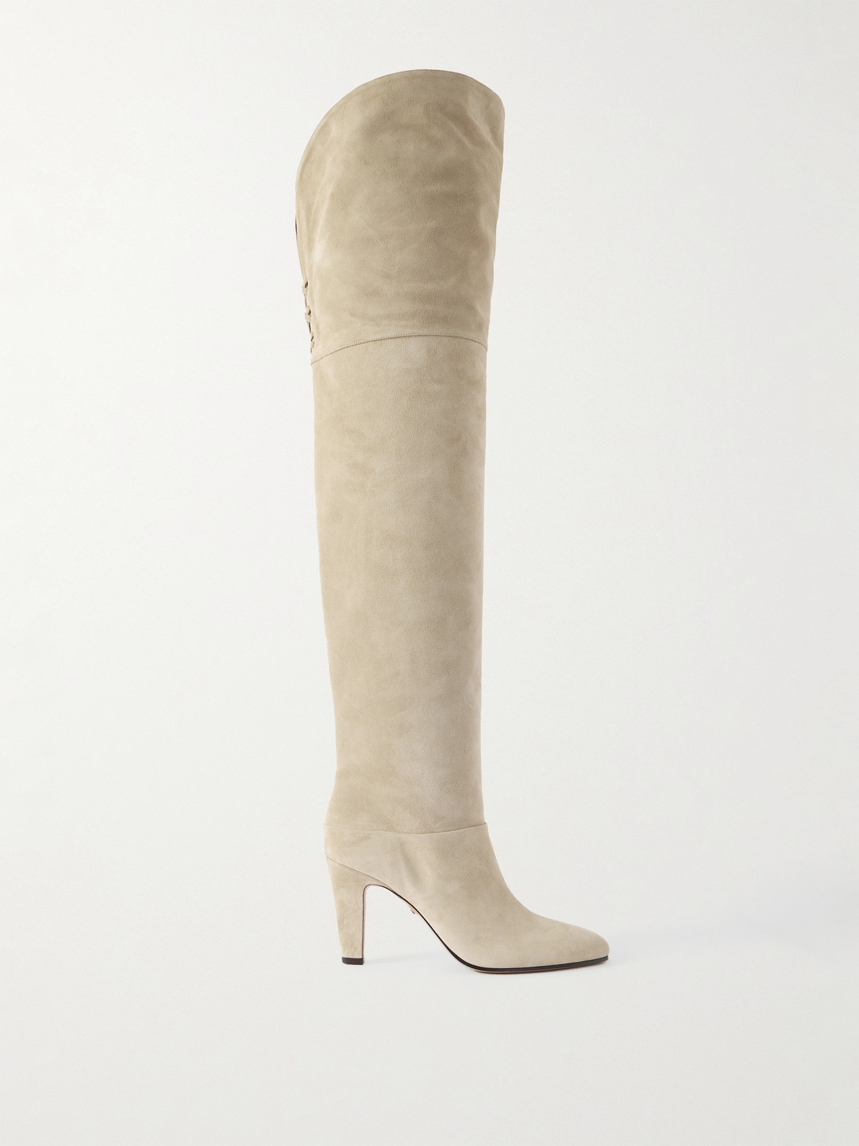 Chloé Eve Suede Over-the-knee Boots In Neutral