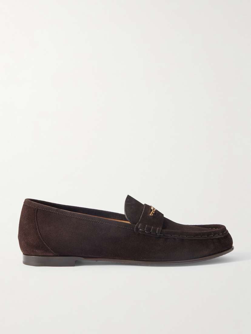 Chloé Embellished Suede Loafers
