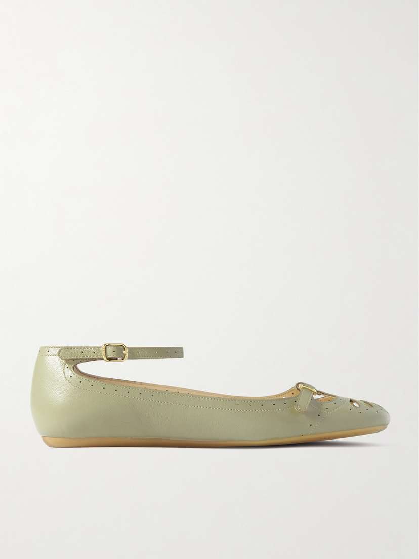 Chloé Misty Laser-cut Leather Ballet Flats