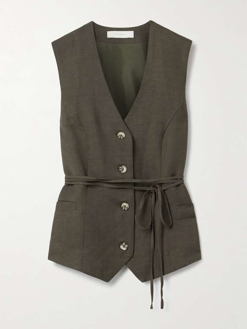 Faithfull Eva Belted Woven Vest