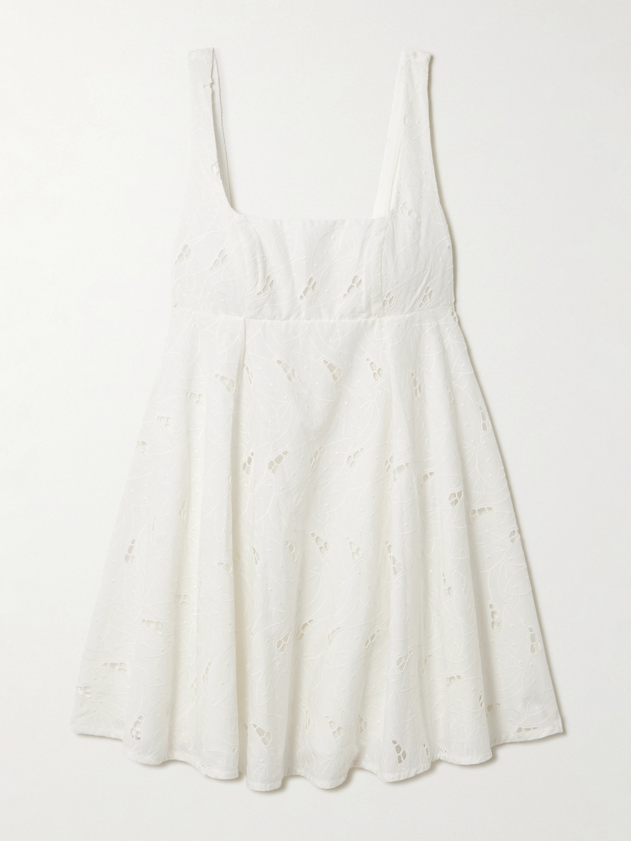 Faithfull Lovis Broderie Anglaise Poplin Mini Dress In White