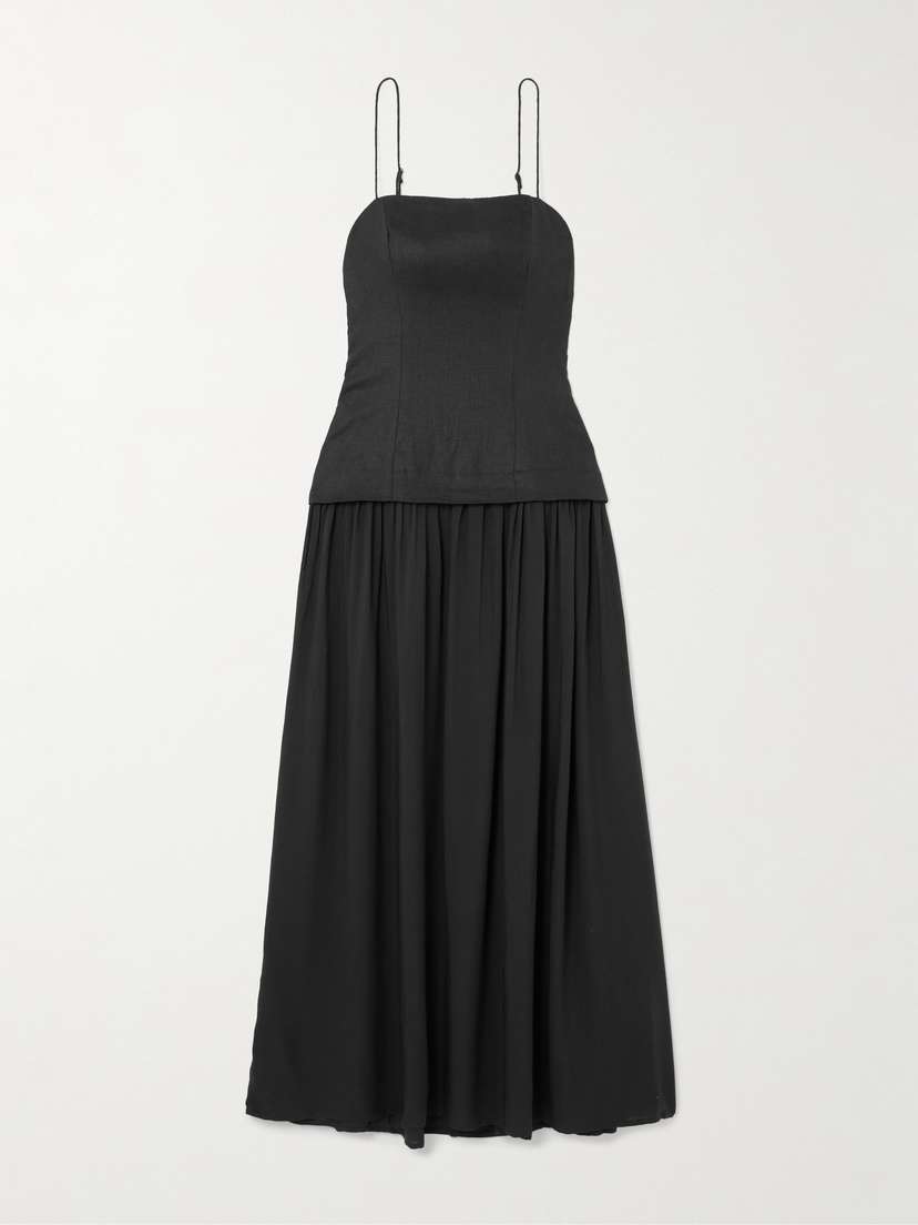 Faithfull Lenise Linen And Woven Maxi Dress