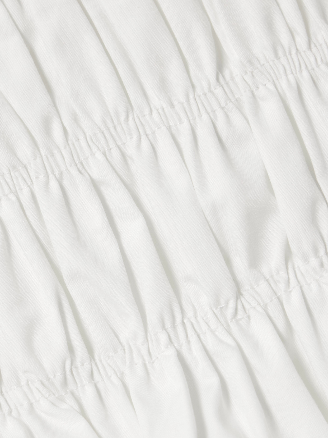 Faithfull Thea Shirred Broderie Anglaise-trimmed Cotton Top In White