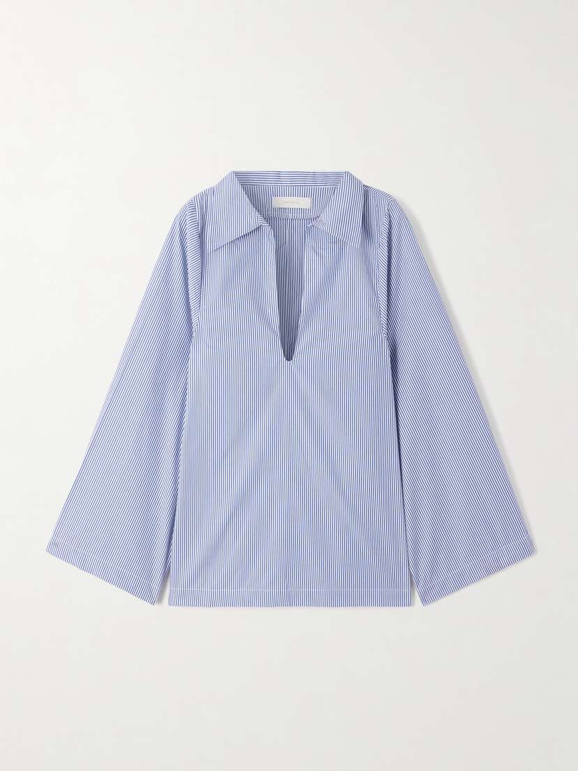 Faithfull Gaia Striped Organic Cotton-poplin Blouse