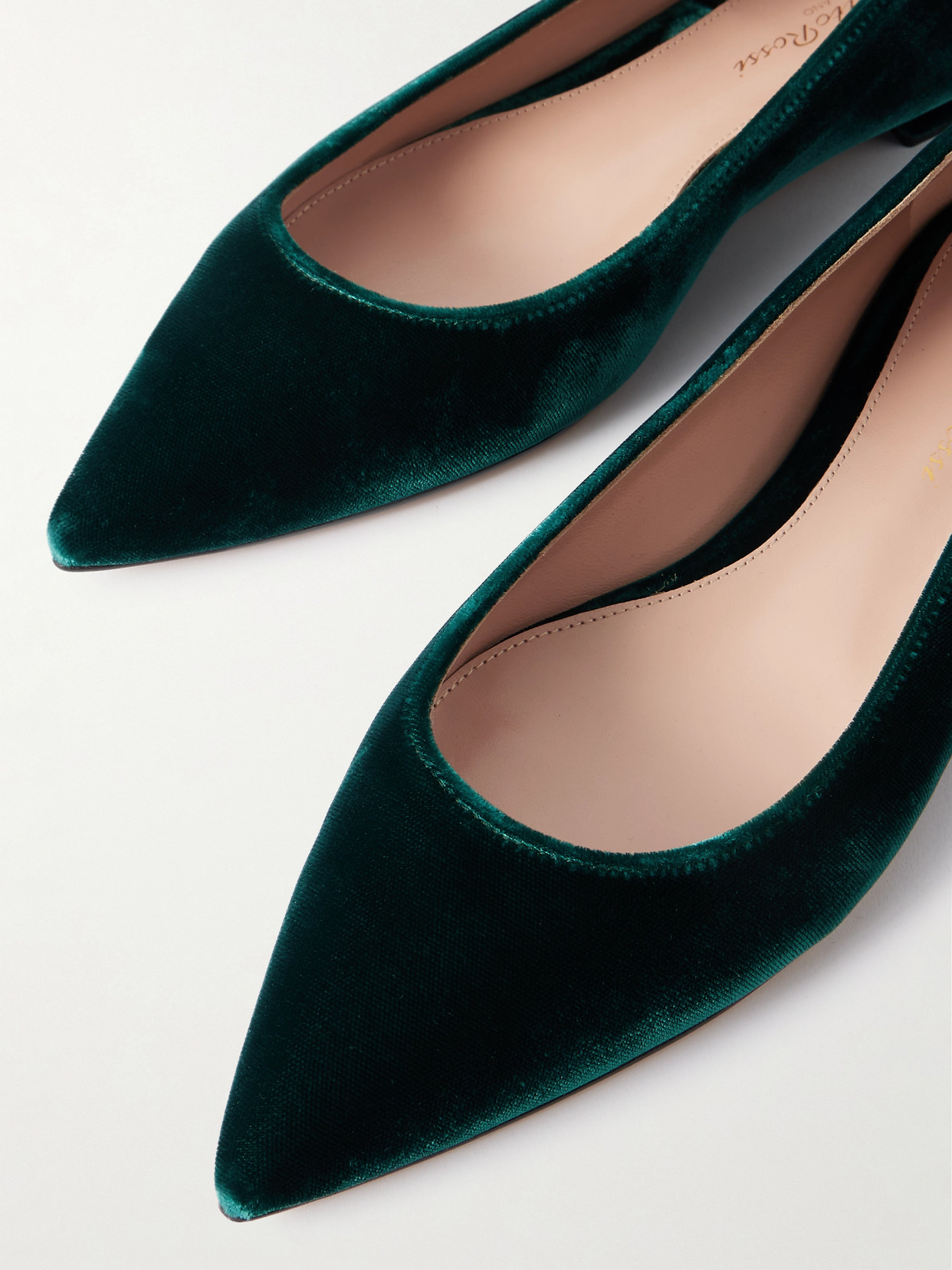 Gianvito Rossi Gianvito Suede Ballet Flats In Green
