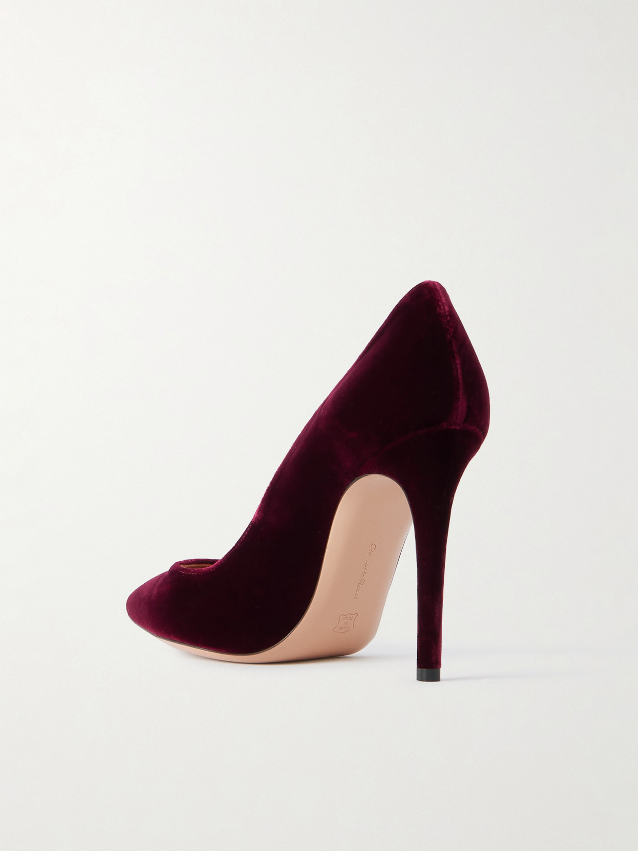 Gianvito Rossi Gianvito 105 Velvet Pumps In Burgundy