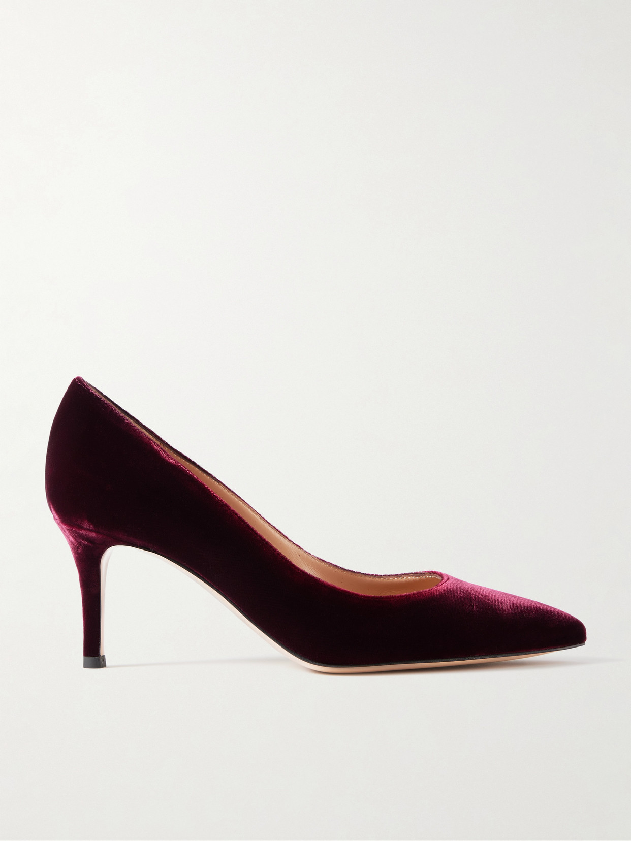 Gianvito Rossi Gianvito 70 Velvet Pumps In Burgundy