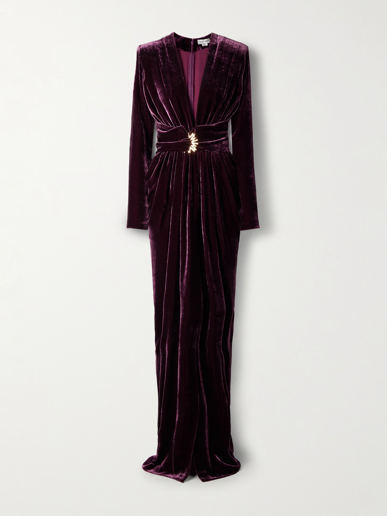 Zuhair Murad Embellished Velvet Gown In Purple