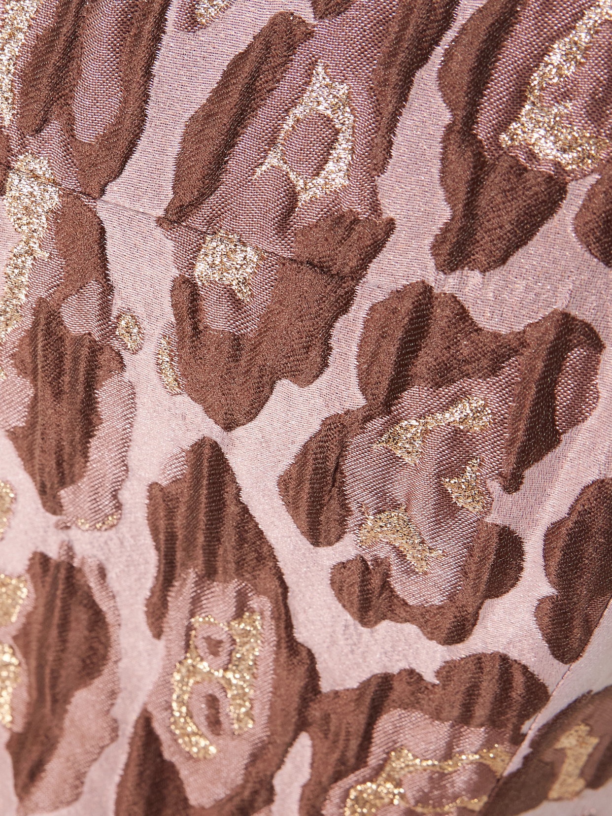 Elsa Cropped Leopard-Brocade Top